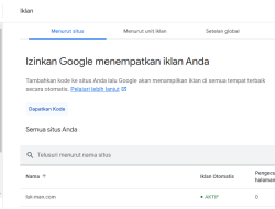 Cara Memasang Kode Iklan AdSense di Blog atau Website Pribadi