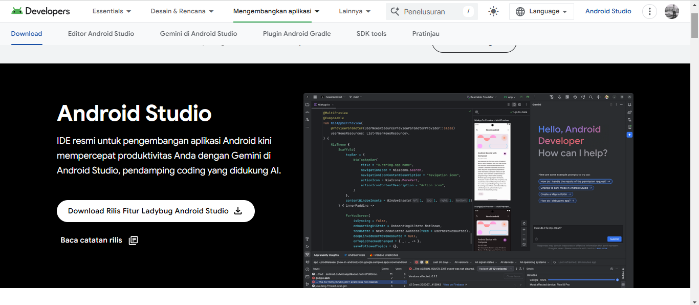 Android Studio Platform untuk Mengembangkan Aplikasi Android