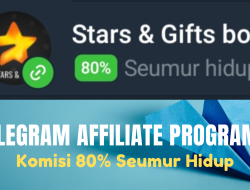 Link Stars & Gifts Bot Komisi 80% Seumur Hidup Affiliate Programs Telegram
